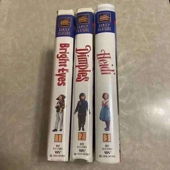 VINTAGE Shirley Temple Movies 1-6 Clamshell VHS Tape Movie Colorized Version - Picture 2 of 16